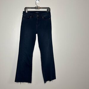 7 For All Mankind Modern Dojo High Rise Raw Hem Flare Jeans